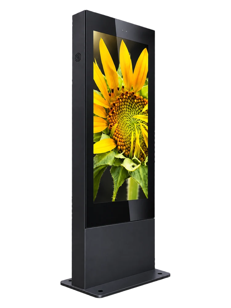 Totem Outdoor 43″ / 55″ / 65″ – exteriér digitální panel se slunečnicí na displeji